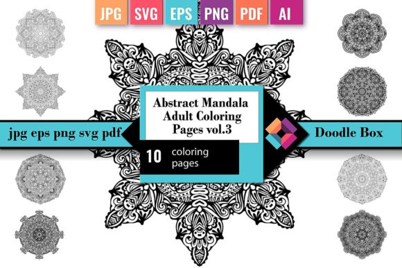 Abstract Mandala Coloring Pages Vol.3 – A Polished Graphic Design Asset for Content Creators