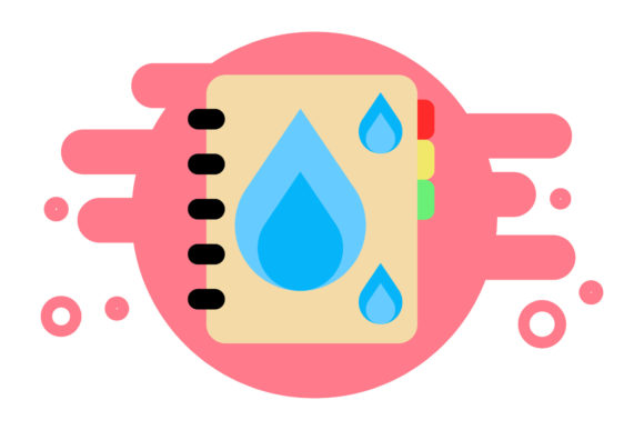 Book Icon Creative Water Design Vector: A Freebie Graphic for Commercial Projects