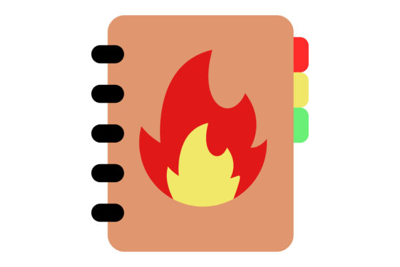 Book Icon Fire Design Creative Vector – A Freebie for Bold Branding