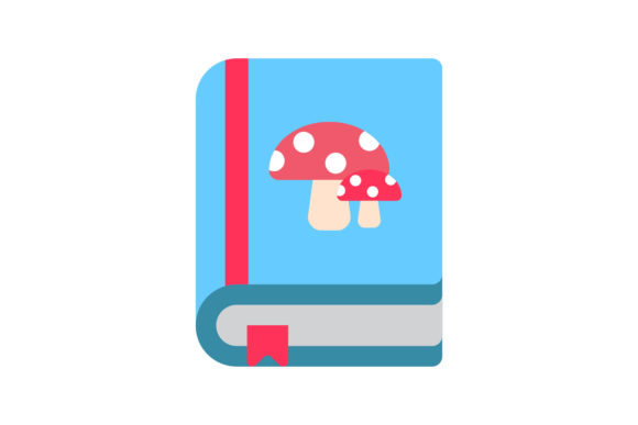 Book Icon Mushroom Design Creative Art – A Graphics Freebie Worth Considering