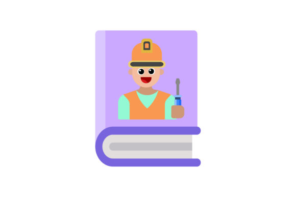 Book Icon Repairman Design Creative Art: A Versatile Freebie for Branding Projects