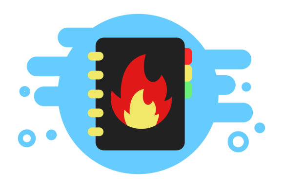 Book Icon Vector Fire Design Creative: A Freebie for Branding and Packaging