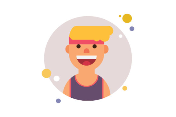 Character Gym Instructor Circle Bubble: A Graphics Freebie for Bold Branding