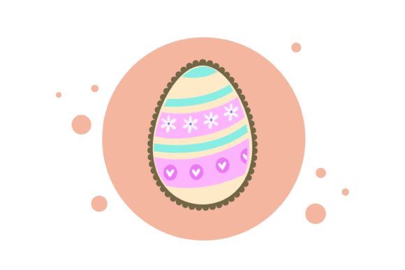Easter Egg Graphic Design Scalloped Edge: A Polished Freebie for Content Creators