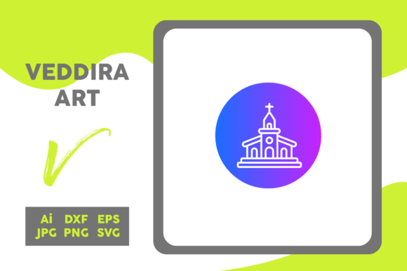 Easter Icon Church Flat Circle Gradient for Creative Projects
