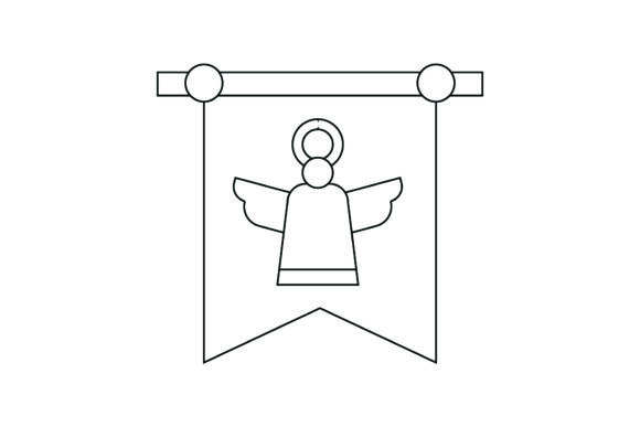 Easter Icon Cute Angel Coloring Page – A Versatile Graphic Design Asset for Sellers