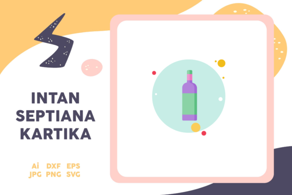 Easter Icon Wine Bottle Circle Blue: A Graphics Freebie for Creative Branding