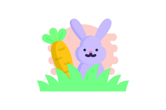 Flat Easter Cute Icon Rabbit: A Versatile Graphic Design Freebie for Local Business Branding
