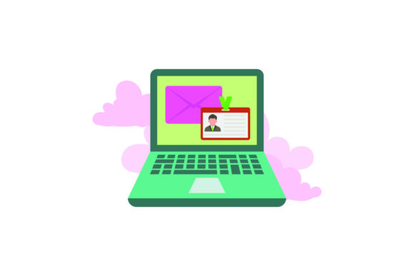 Flat Icon Laptop E-mail Pink: A Versatile Graphic Design Asset for Content Creators