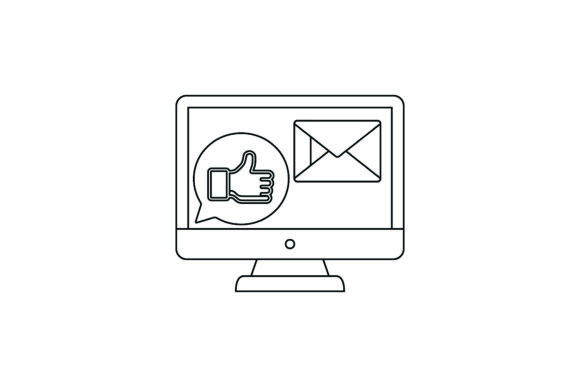 Laptop Flat Icon Like Coloring Page: A Freebie Graphic for Digital Sellers