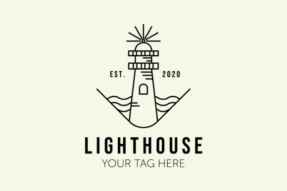 Lighthouse Logo Vector Line Art: A Freebie Graphic for Smart Digital Sellers
