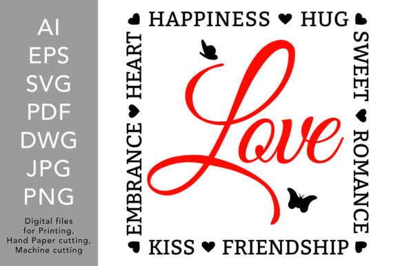 Quote Design, Love Words: A Freebie Graphic for Handmade Projects