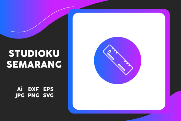 School Icon Ruler Circle Gradient – A Versatile Graphics Freebie for Digital Sellers