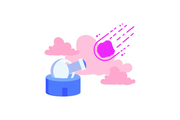 Space Icon Cute Meteor Pink – A Versatile Embroidery Design for Real Projects