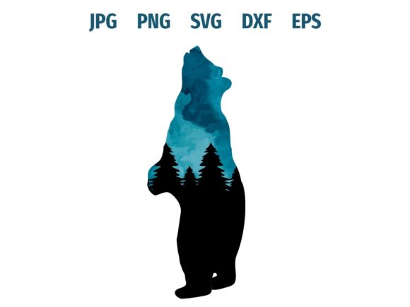 Standing Bear Silhouette: A Versatile Graphic Design Freebie for Creative Branding