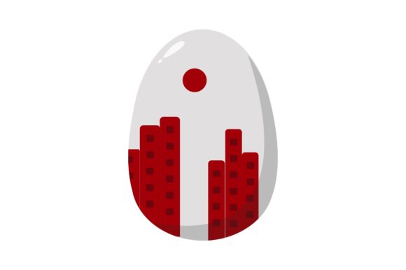Town Red Easter Egg: A Versatile Graphics Asset for Crafts and Creative Projects