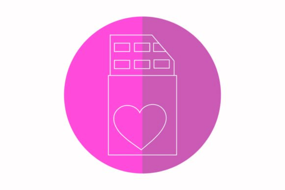 Valentine Chocolate Love Icon for Small Business Branding